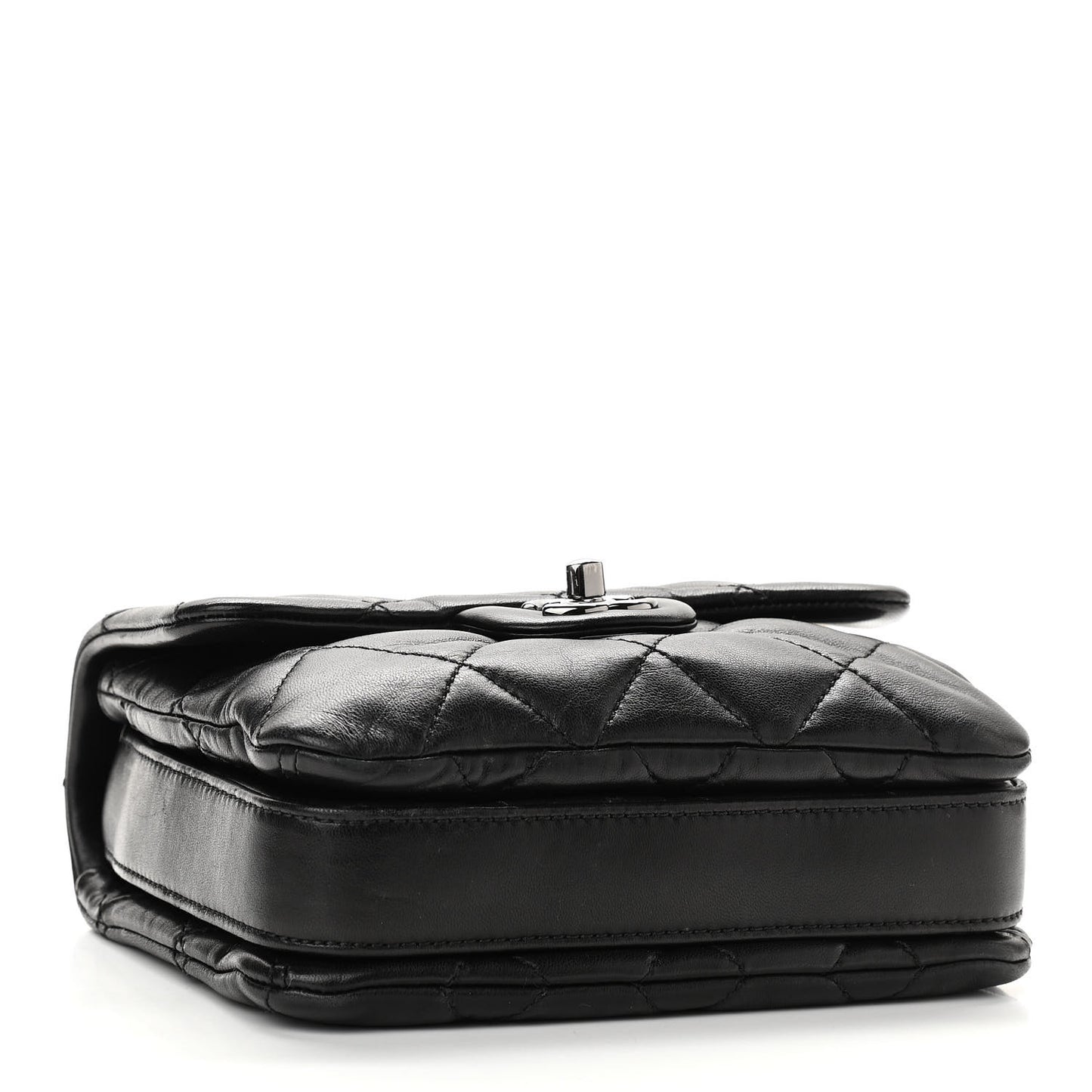 Lambskin Quilted Mini Chanel 3 Flap Black