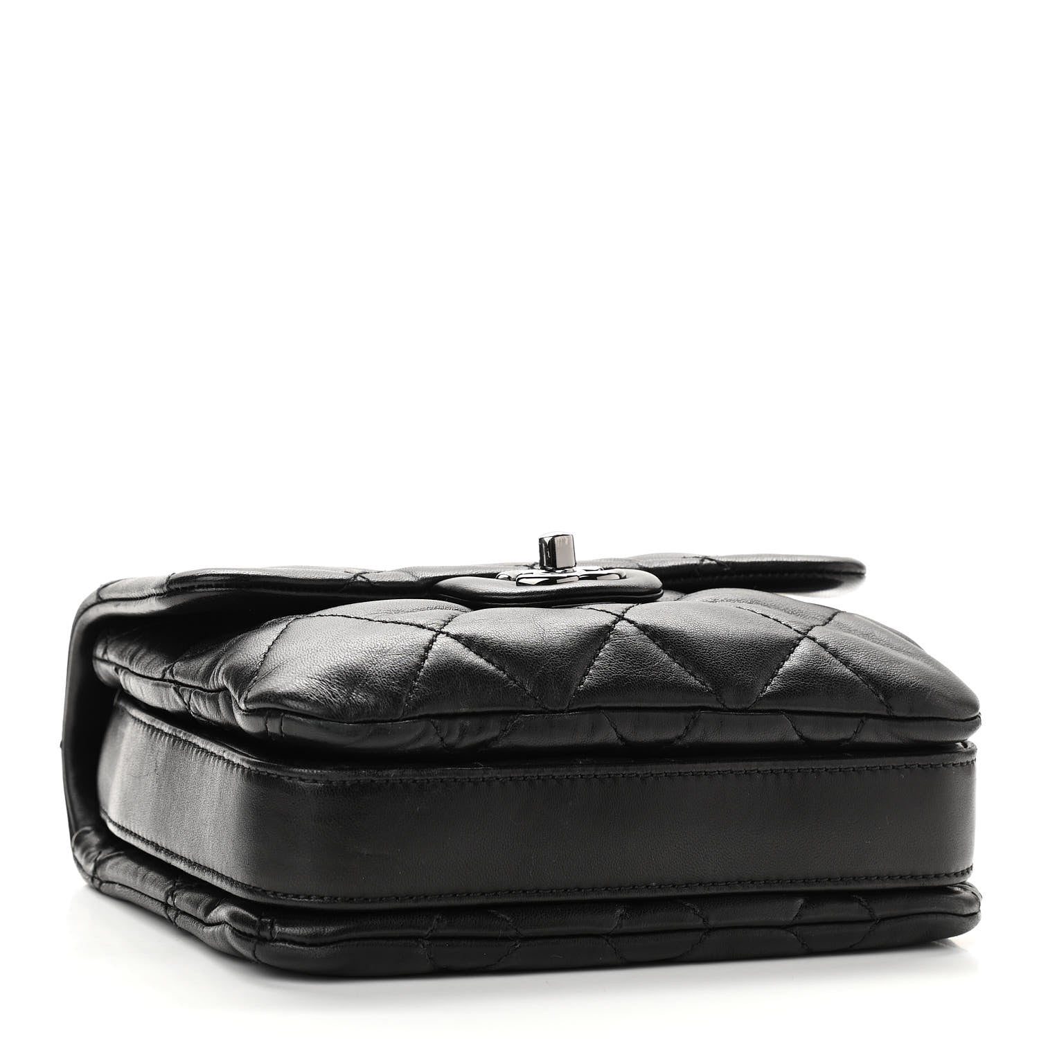 Chanel Lambskin Quilted Mini Chanel 3 Flap Black 4 of 11