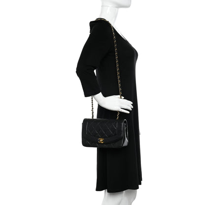 Chanel Lambskin Quilted Small Single Flap Black 2 of 10