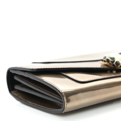 Bulgari Metallic Calfskin Serpenti Forever Wallet Gold 9 of 10
