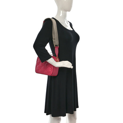 Gucci Calfskin GG Matelasse Small Shoulder Bag Rhodamine Pink Natural 2 of 8