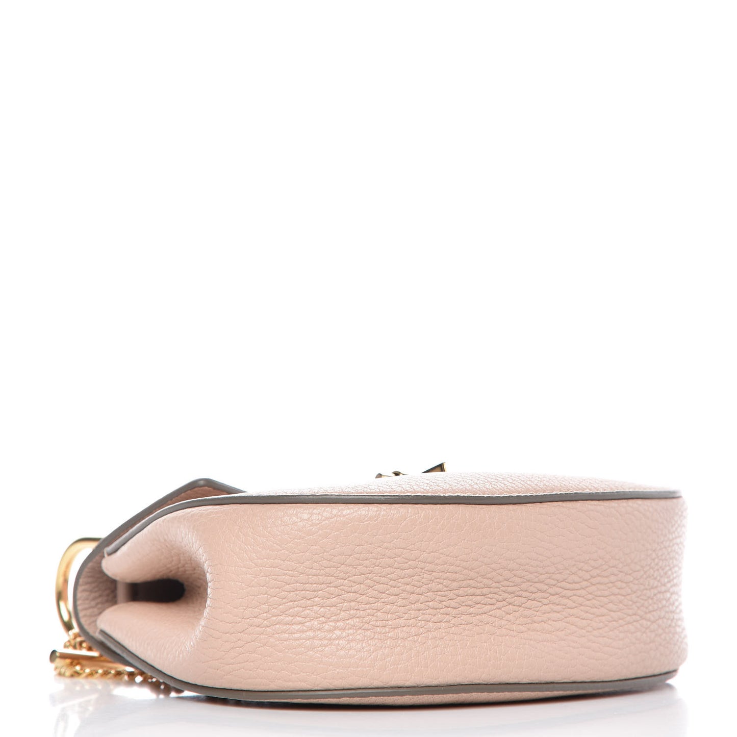 Grained Lambskin Mini Drew Shoulder Bag Cement Pink