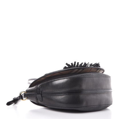 Burberry Haymarket Check Maydown Crossbody Bag Black 4 of 8