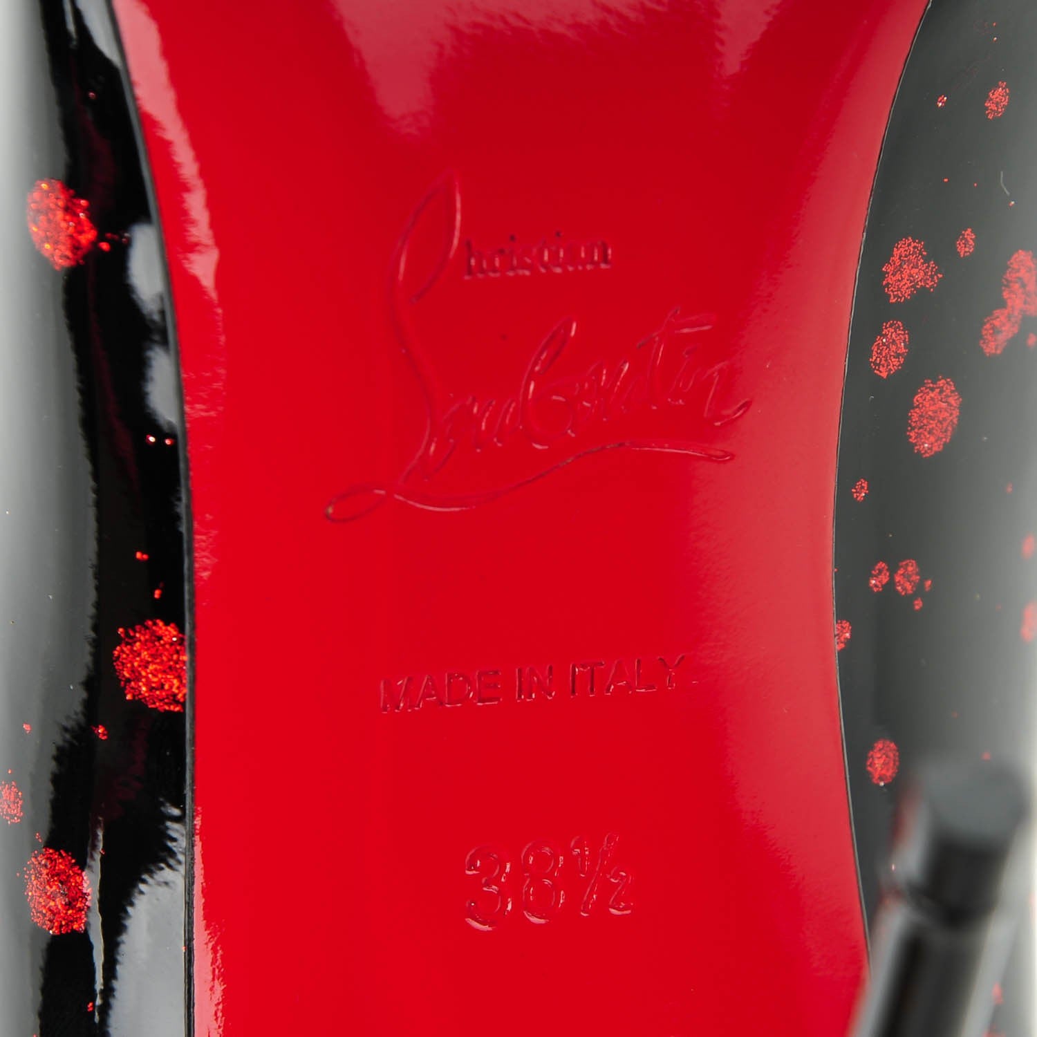 Christian Louboutin Patent Pollock Pigalle Follies 100 Pumps 38.5 Black Red 7 of 7