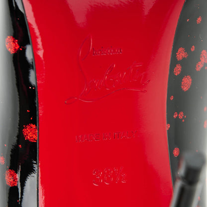 Christian Louboutin Patent Pollock Pigalle Follies 100 Pumps 38.5 Black Red 7 of 7