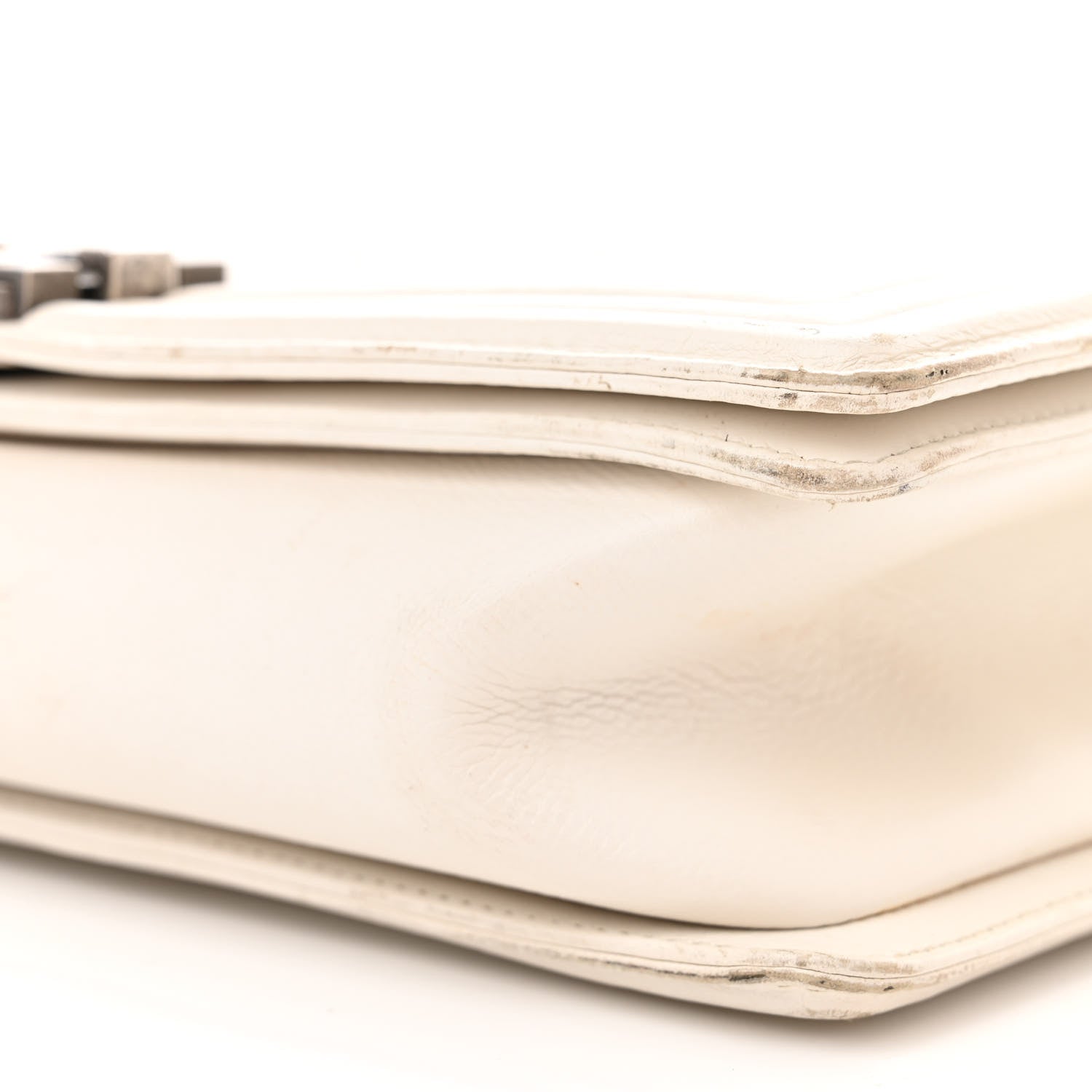 Chanel Calfskin Double Stitch New Medium Boy Flap White 10 of 20