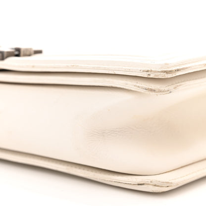 Chanel Calfskin Double Stitch New Medium Boy Flap White 10 of 20