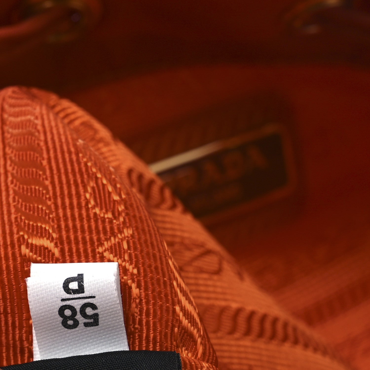 Prada Saffiano Tessuto Nylon Bucket Wristlet Papaya 8 of 11