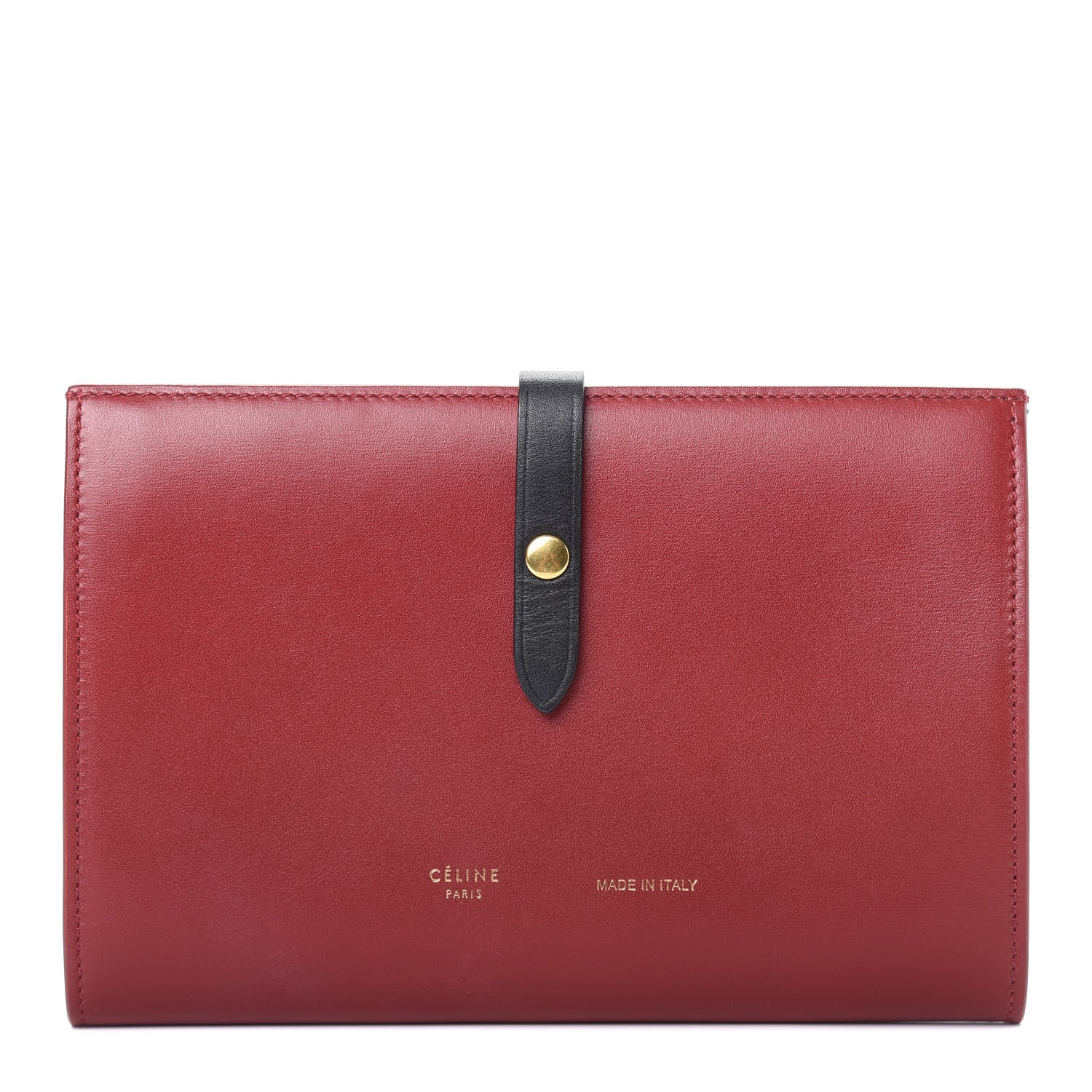 Celine Smooth Calfskin Medium Multifunction Strap Wallet Coquelicot 1 of 10