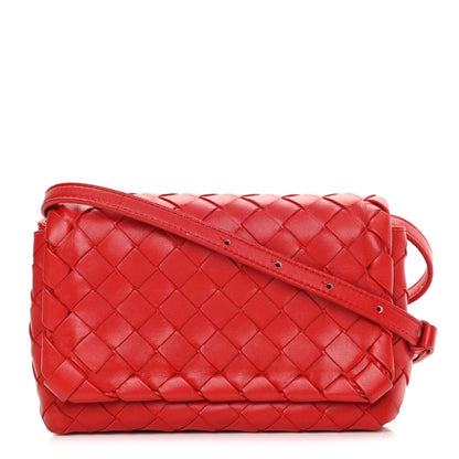 Bottega Veneta Nappa Intrecciato Mini Crossbody Red 1 of 15