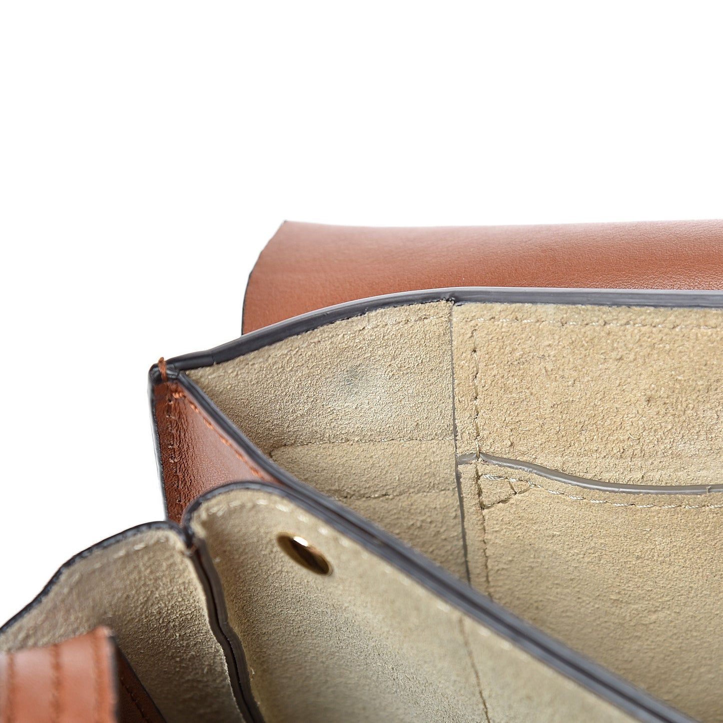 Suede Calfskin Small Faye Shoulder Bag Tobacco