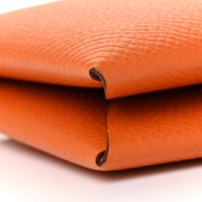 Hermes Epsom Calvi Card Case Orange 7 of 9