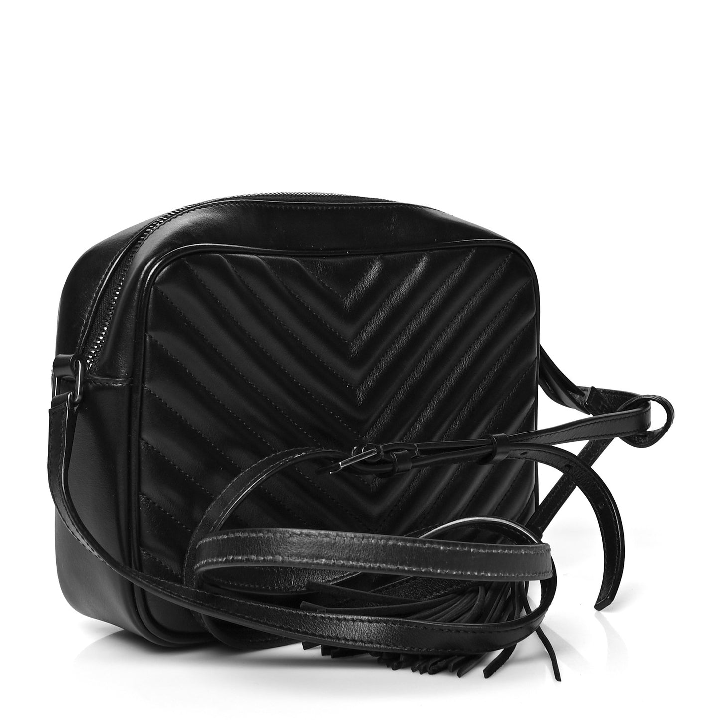 Calfskin Matelasse Monogram Lou Camera Bag Black