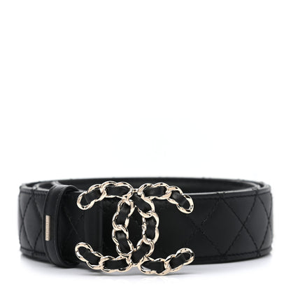 Chanel Lambskin Quilted CC Chain Belt 75 30 Black 1 of 14