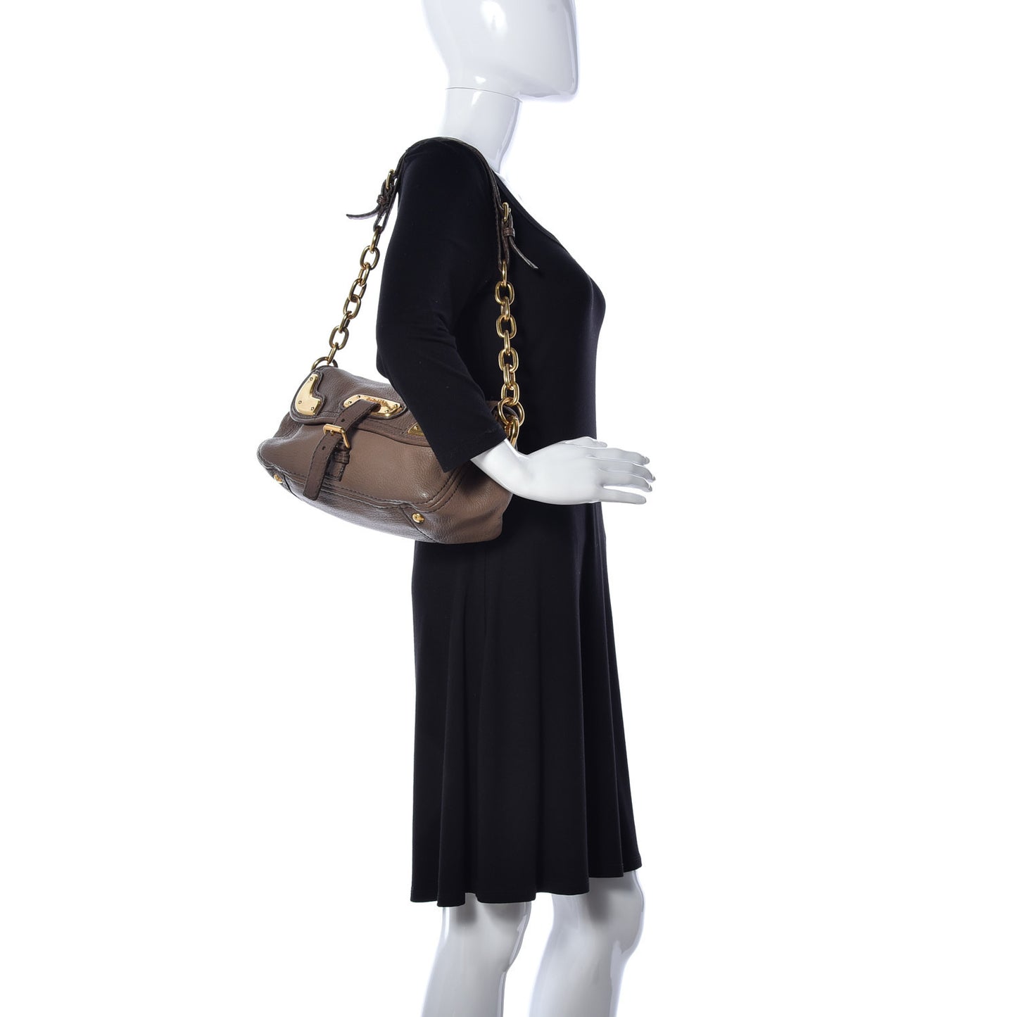 Vitello Daino Chain Hobo Brown