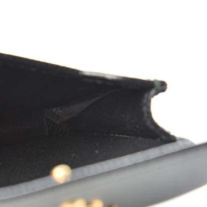 Prada Saffiano Metal Flap Card Holder Black 6 of 7