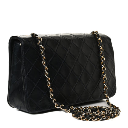 Chanel Lambskin Quilted Small Single Flap Navy 3 of 16