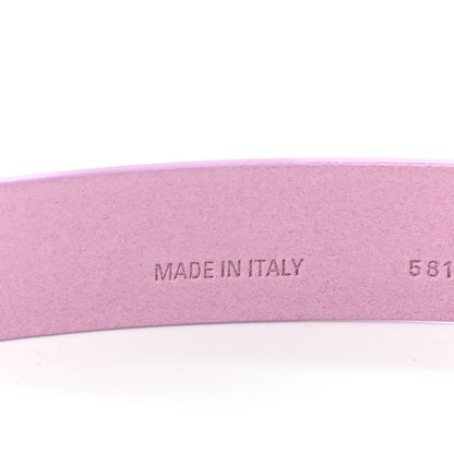 Balenciaga Natural Calfskin BB 25mm Thin Belt 80 32 Lilac 4 of 7