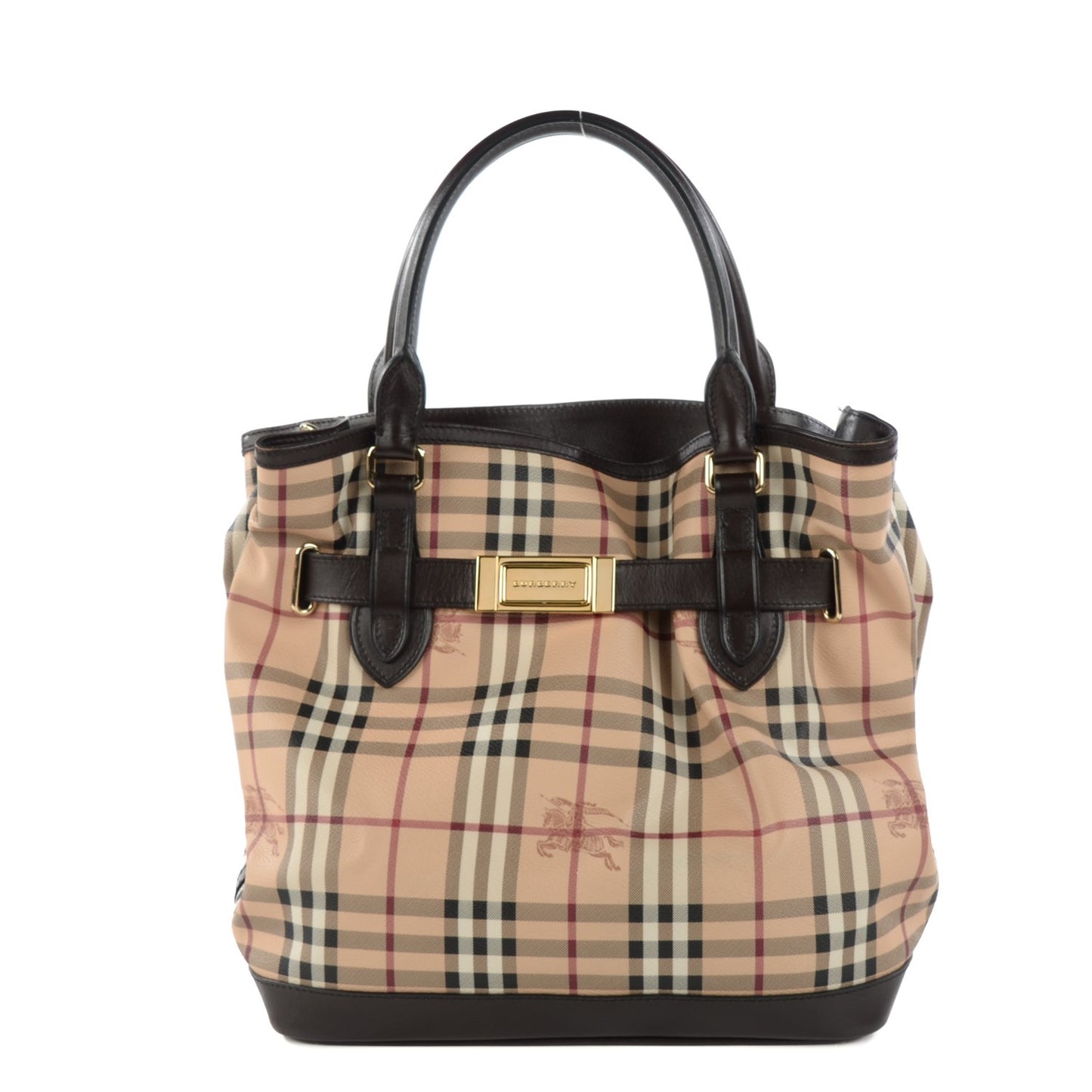 Haymarket Check Medium Golderton Tote Chocolate