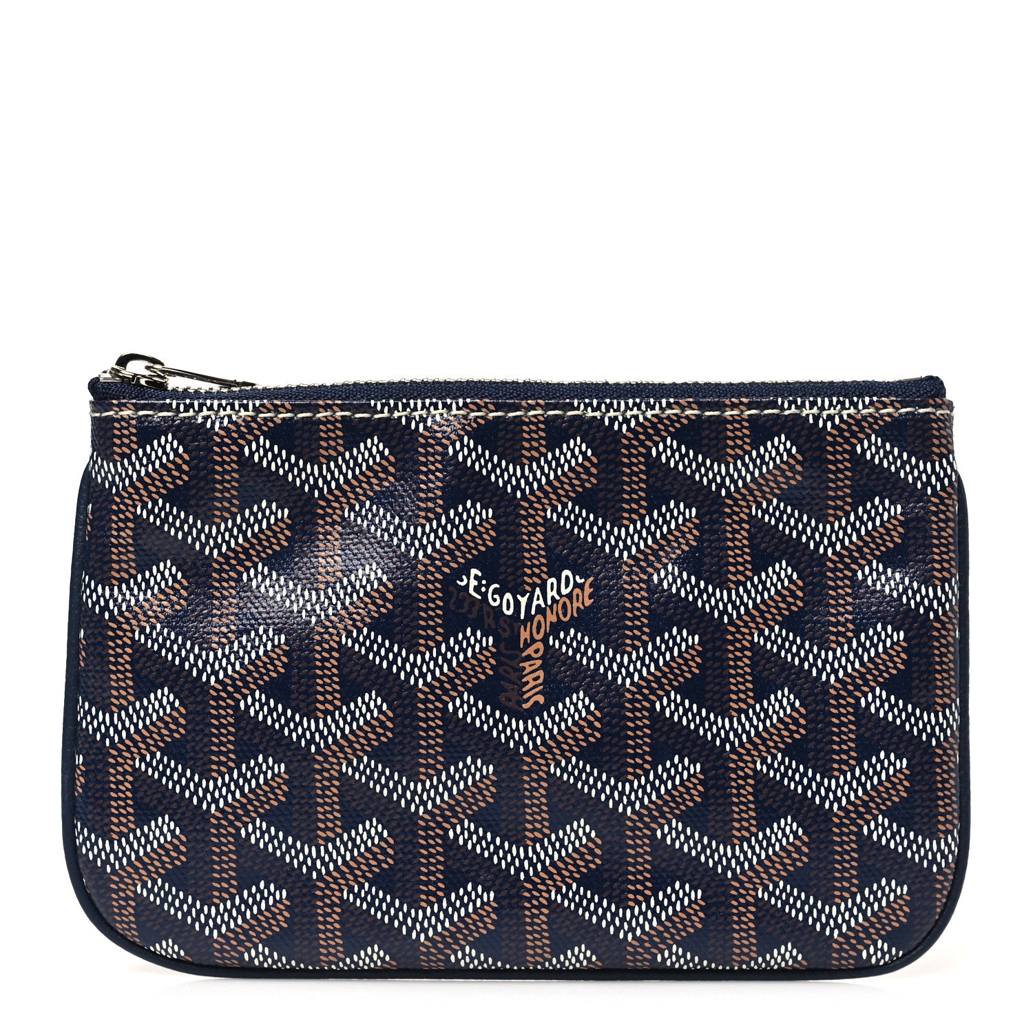 Goyard Goyardine Mini Senat Pochette Navy 1 of 8