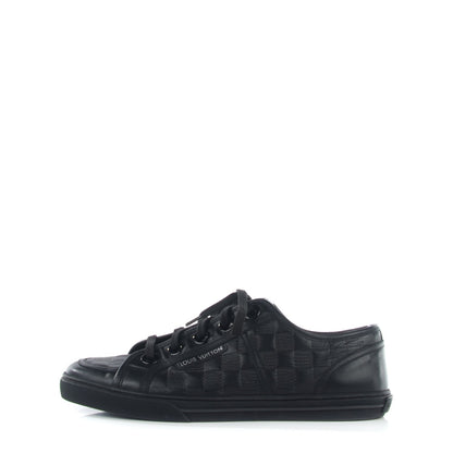 Louis Vuitton Calf Embossed Damier Brooklyn Sneakers 6.5 Black 1 of 17