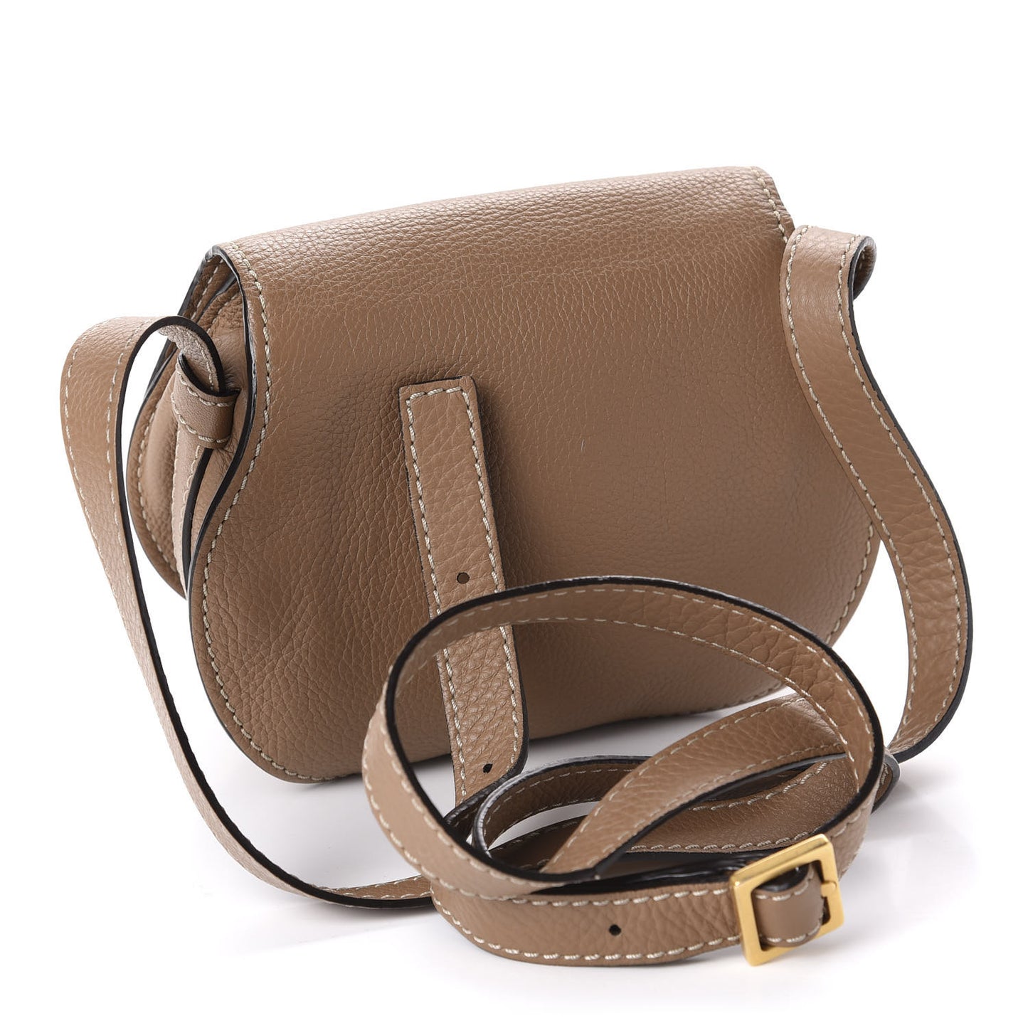 Calfskin Mini Marcie Round Crossbody Bag Nut