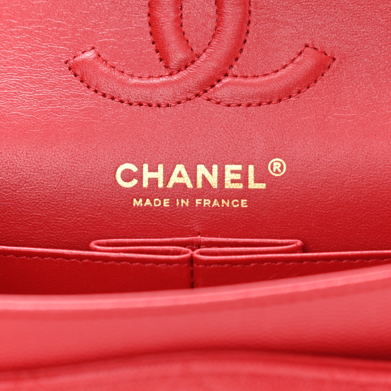 Chanel Caviar Quilted Small Double Flap Red 5 of 10
