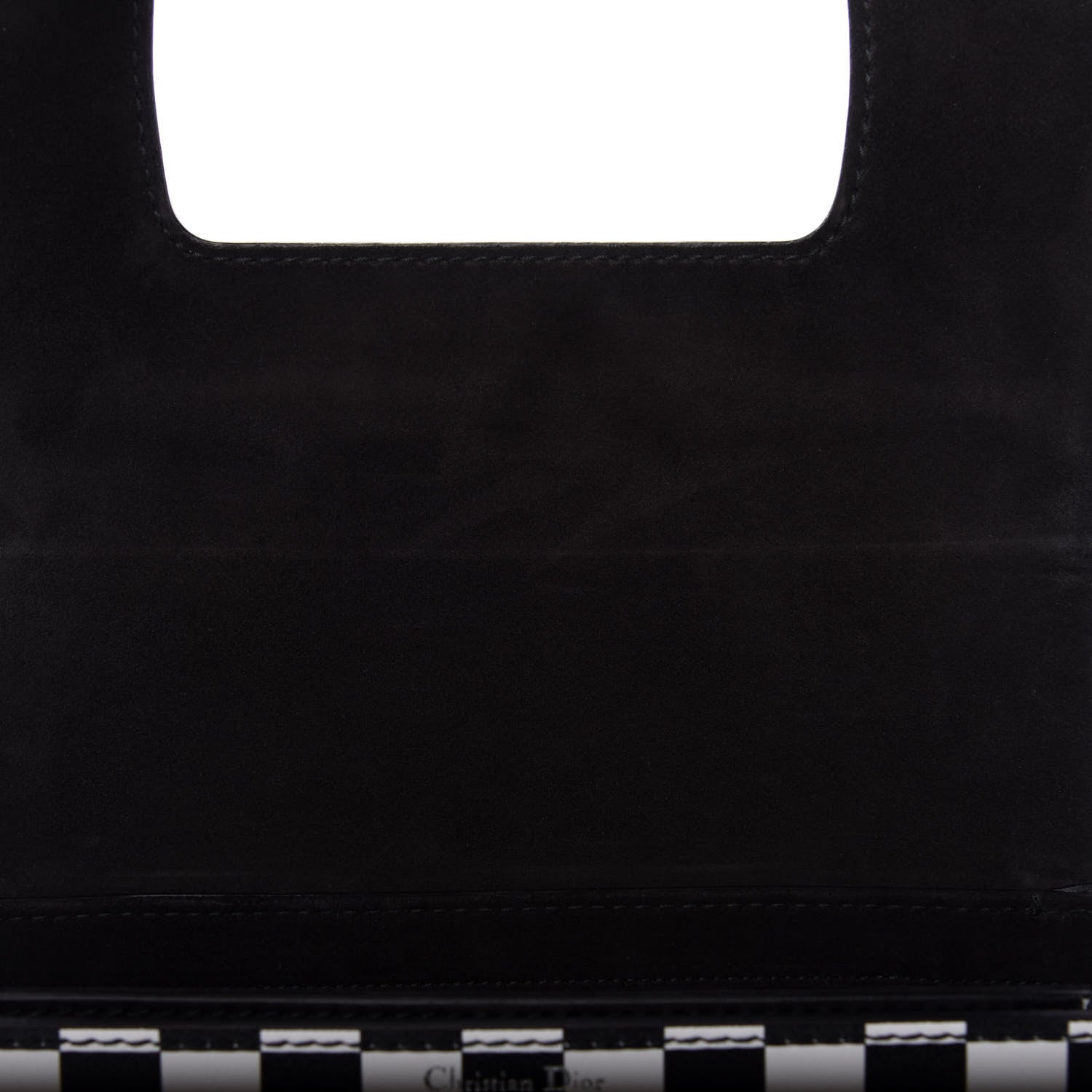 Christian Dior Smooth Calfskin Checkered Dio(r)evolution Flap Bag Black White 8 of 11