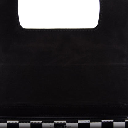 Christian Dior Smooth Calfskin Checkered Dio(r)evolution Flap Bag Black White 8 of 11
