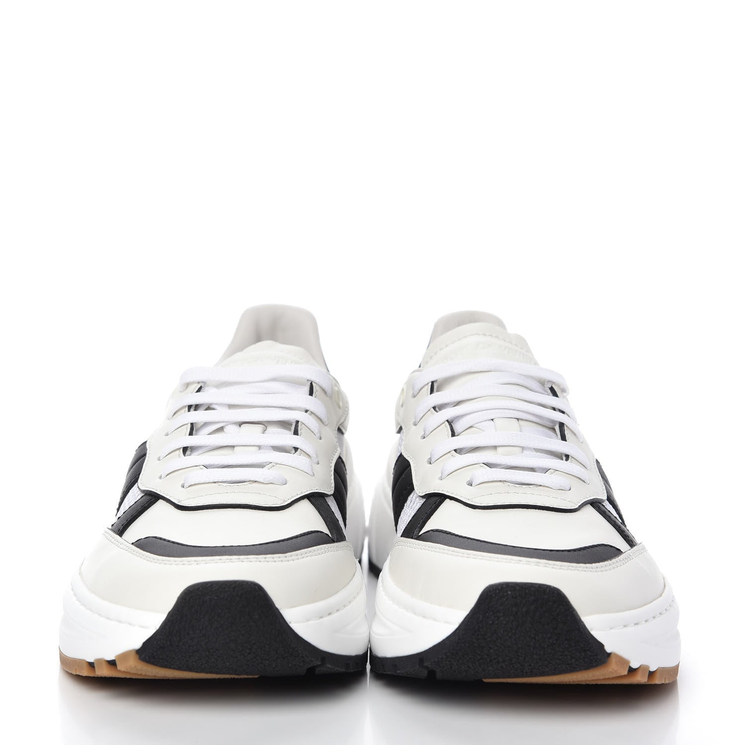 Bottega Veneta Calfskin Technical Mesh Speedster Sneakers 40 White Black 2 of 9