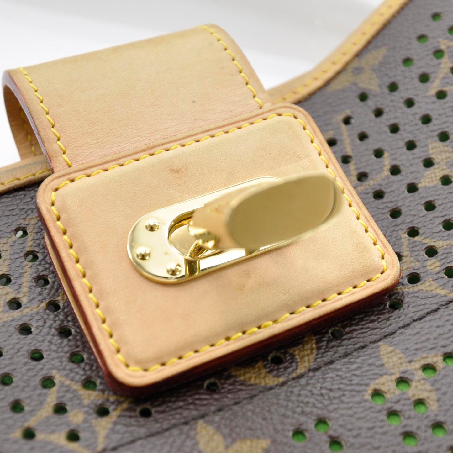 Monogram Perforated Musette Green