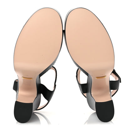 Gucci Nappa Charlotte Horsebit 40/135mm Platform Sandals 40 Black 7 of 13