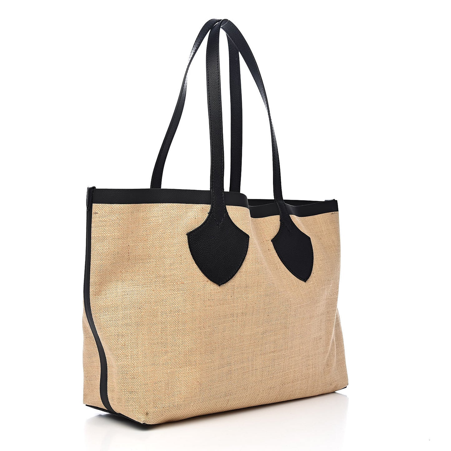 Raffia Logo Print Medium The Giant Reversible Tote Black