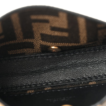 Fendi Fabric Jacquard FF 1974 Nano Baguette Charm Tobacco Moro Black 5 of 11