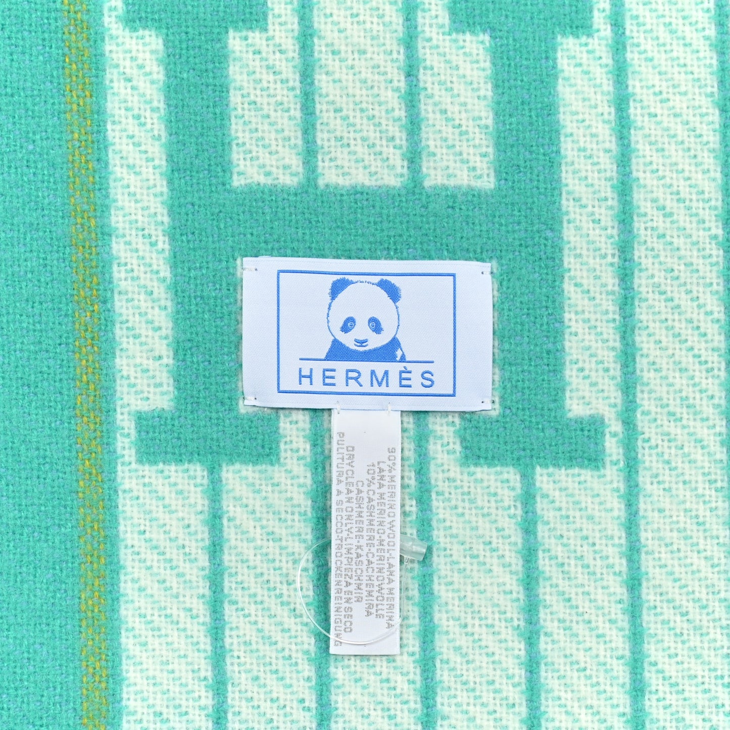 Wool Cashmere Avalon Passe-Passe Blanket Bleuet