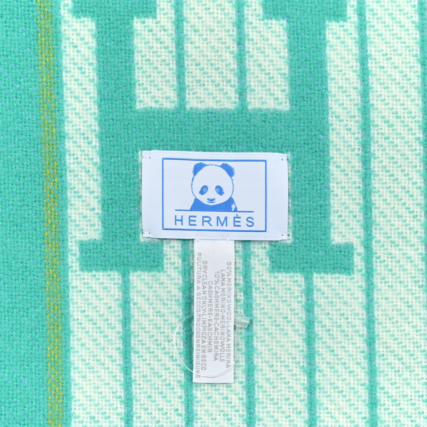 Hermes Wool Cashmere Avalon Passe-Passe Blanket Bleuet 3 of 3