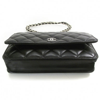 Chanel Lambskin Quilted Wallet On Chain Black 4 of 10