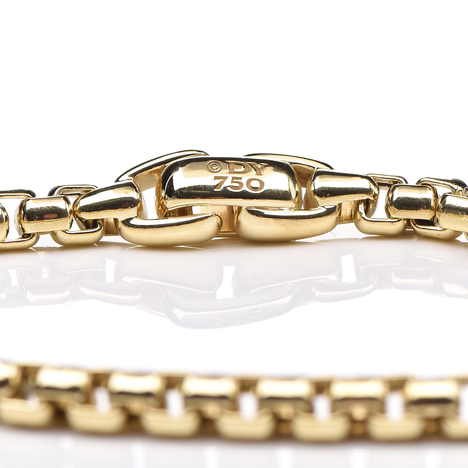 David Yurman 18K Yellow Gold 5mm Box Chain Bracelet 4 of 4