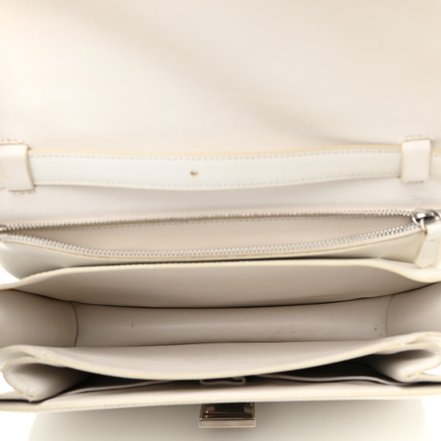 Celine Liege Calfskin Medium Classic Box Flap Bag White 5 of 14