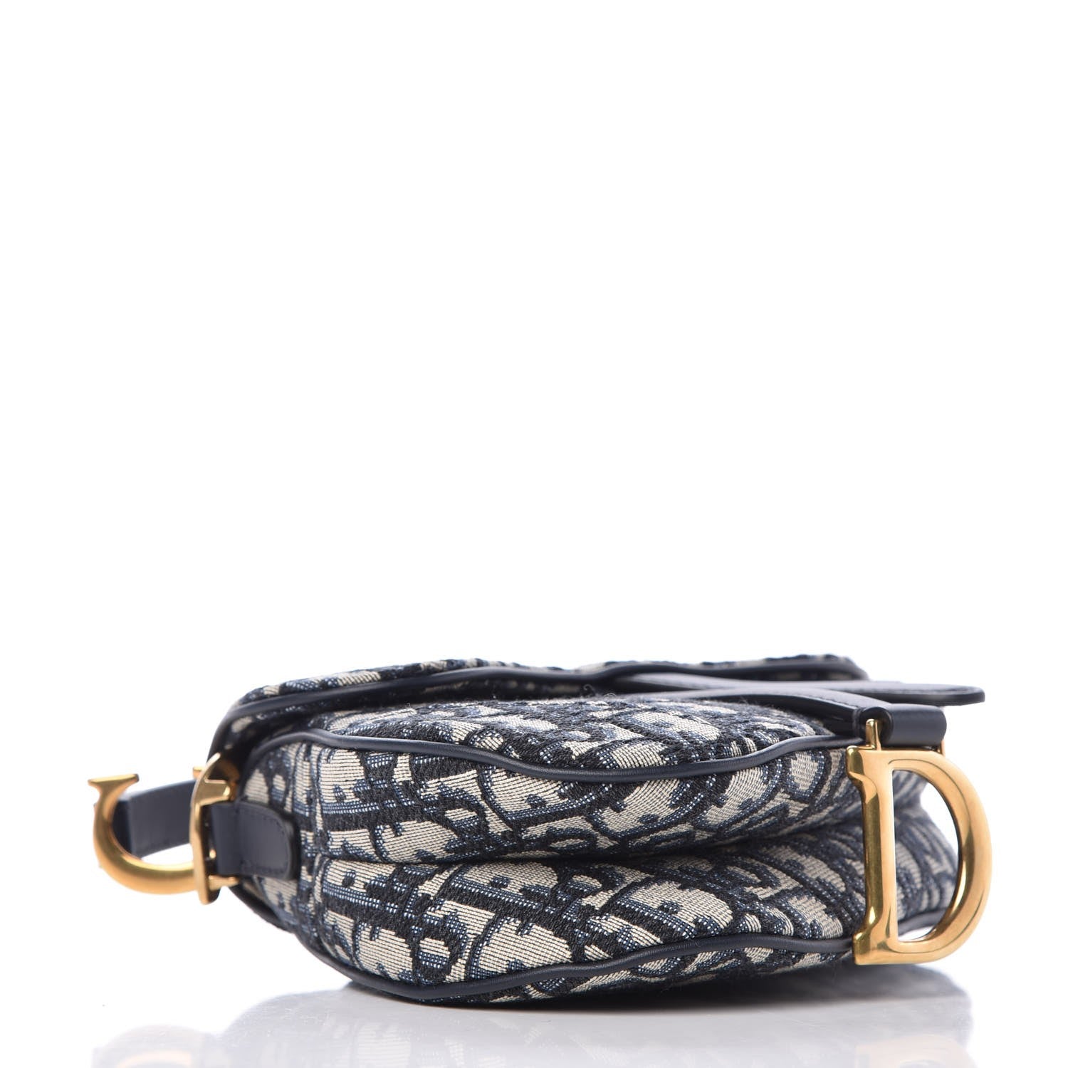Christian Dior Oblique Mini Saddle Bag Blue 4 of 8