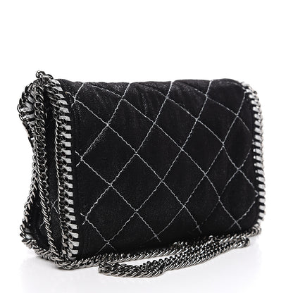 Stella McCartney Shaggy Deer Quilted Mini Falabella Black 2 of 7