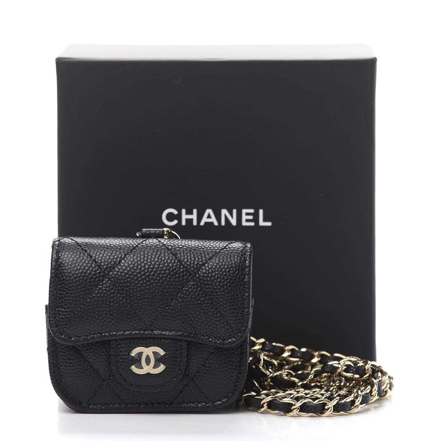 Chanel Caviar Quilted Airpods Pro Case Black 9 of 9