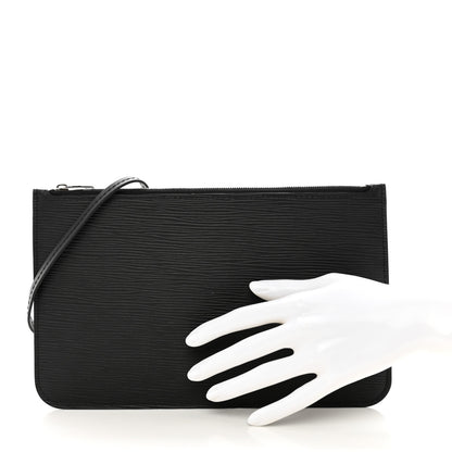 Louis Vuitton Epi Neverfull Pochette MM GM Black 2 of 7