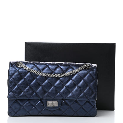 Chanel Metallic Aged Calfskin Quilted 2.55 Reissue 226 Flap Blue 14 of 14