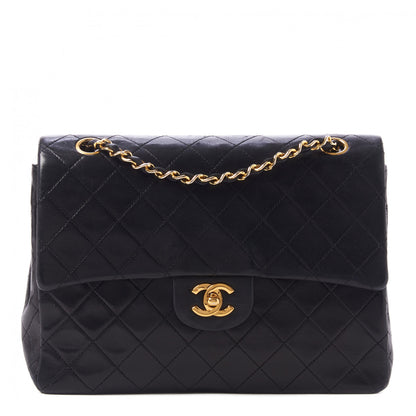 Chanel Lambskin Quilted Medium Double Flap Black 1 of 12