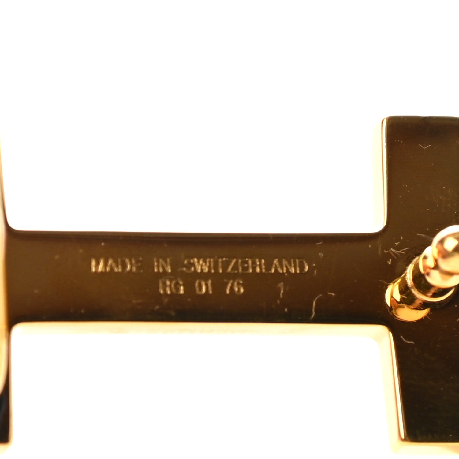 Hermes Swift Epsom 13mm Focus Belt 75 Black Gold 6 of 6