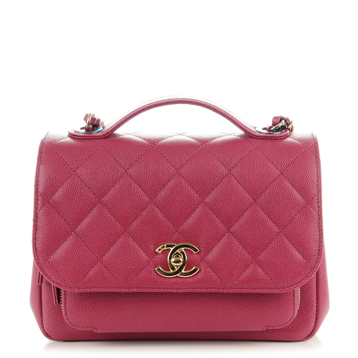 Chanel Caviar Quilted Small Business Affinity Flap Dark Pink 1 of 8