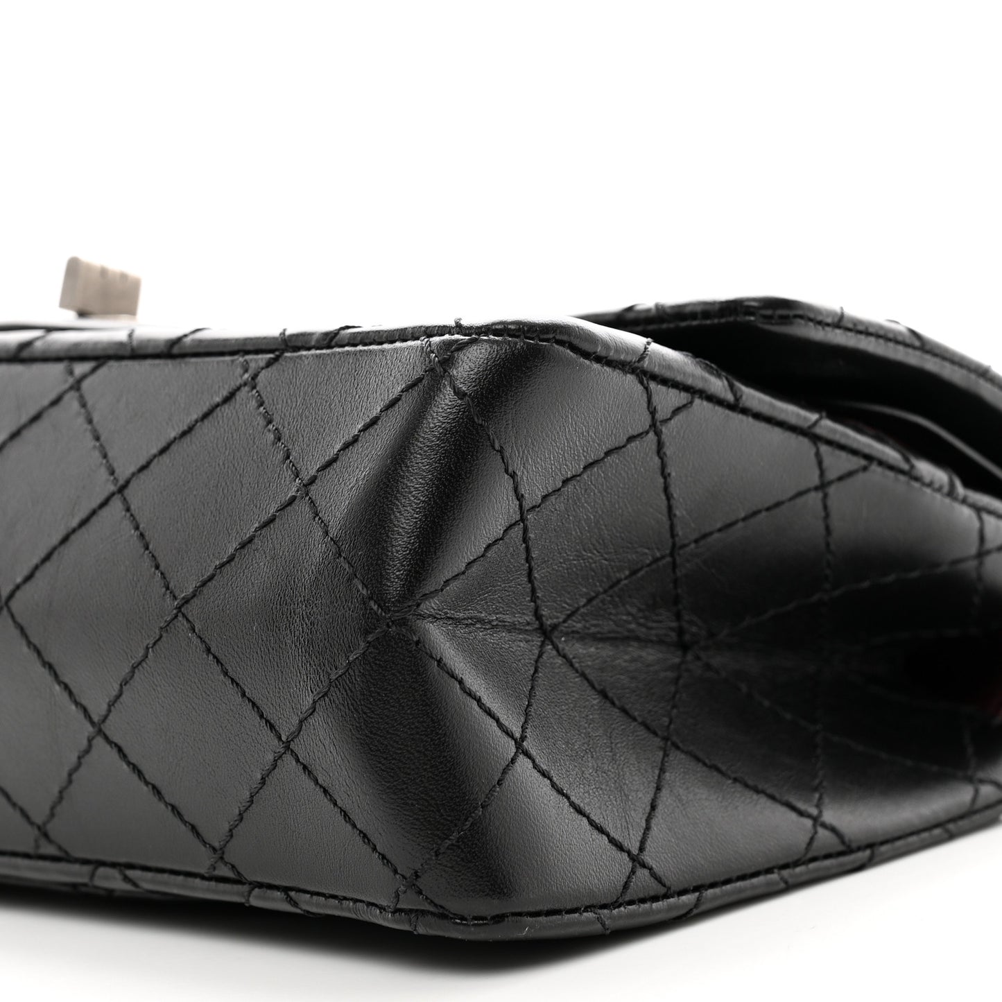 Aged Calfskin Quilted 2.55 Reissue 225 Flap Black
