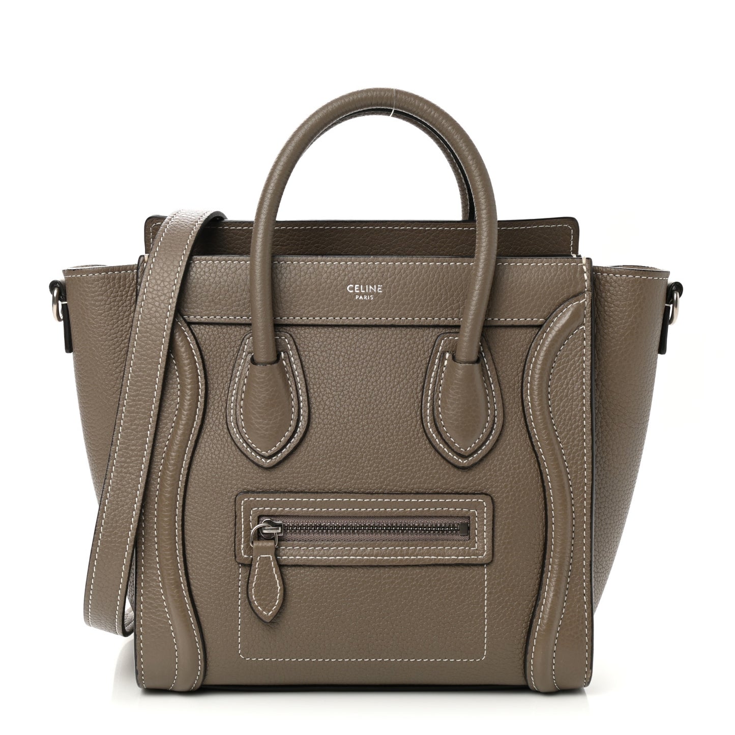 Drummed Calfskin Nano Luggage Souris
