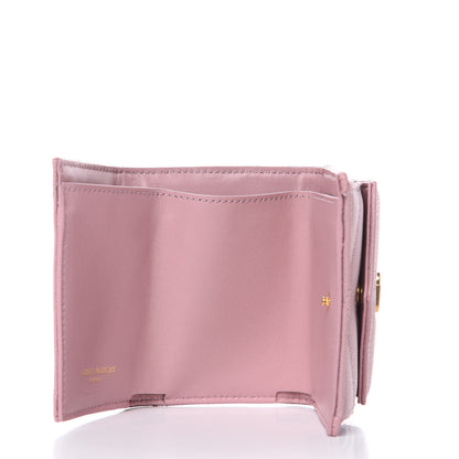 Saint Laurent Grain De Poudre Matelasse Chevron Monogram Tiny Wallet Tender Pink 5 of 6